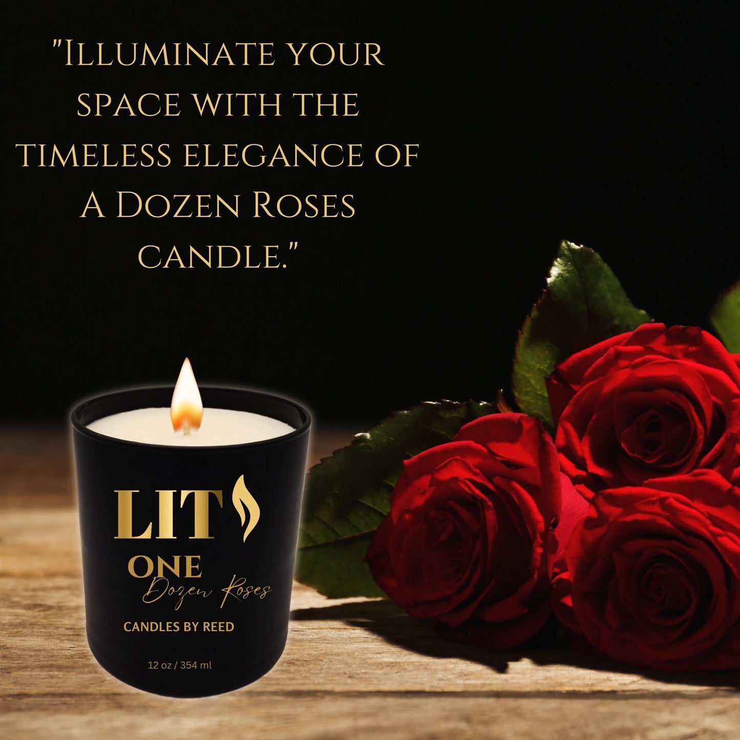 LIT "One Dozen Roses" scented Candles by Reed