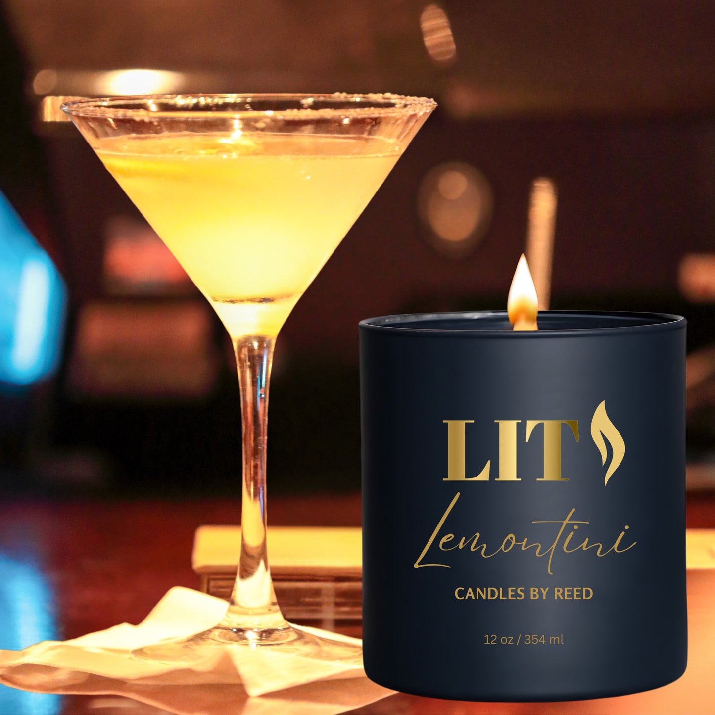 LIT "Lemontini" scented Candles by Reed