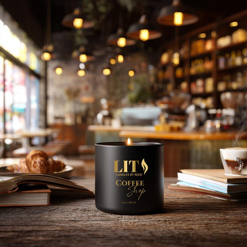LIT "Coffee Shop" scented Candles by Reed