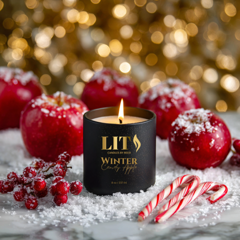 LIT "Winter Candy Apple" scented Candles by Reed