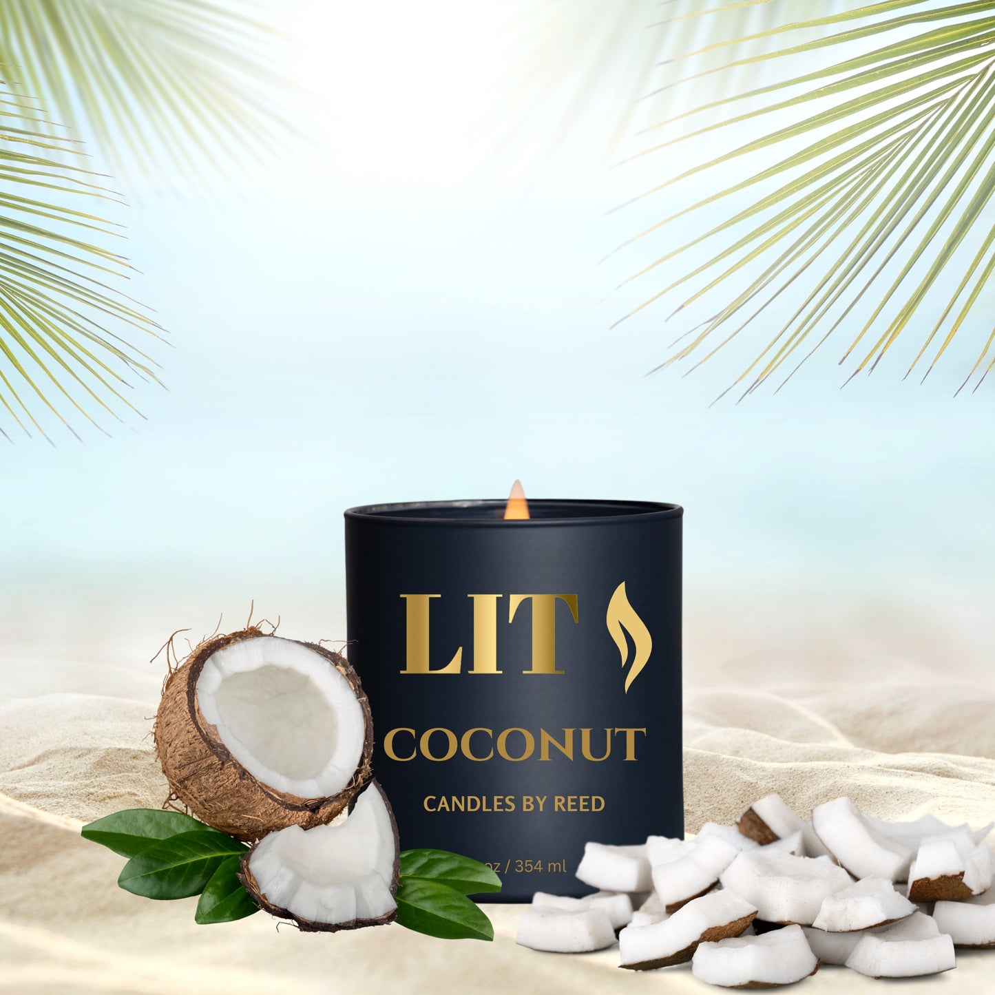LIT "Coconut" scented Candles by Reed