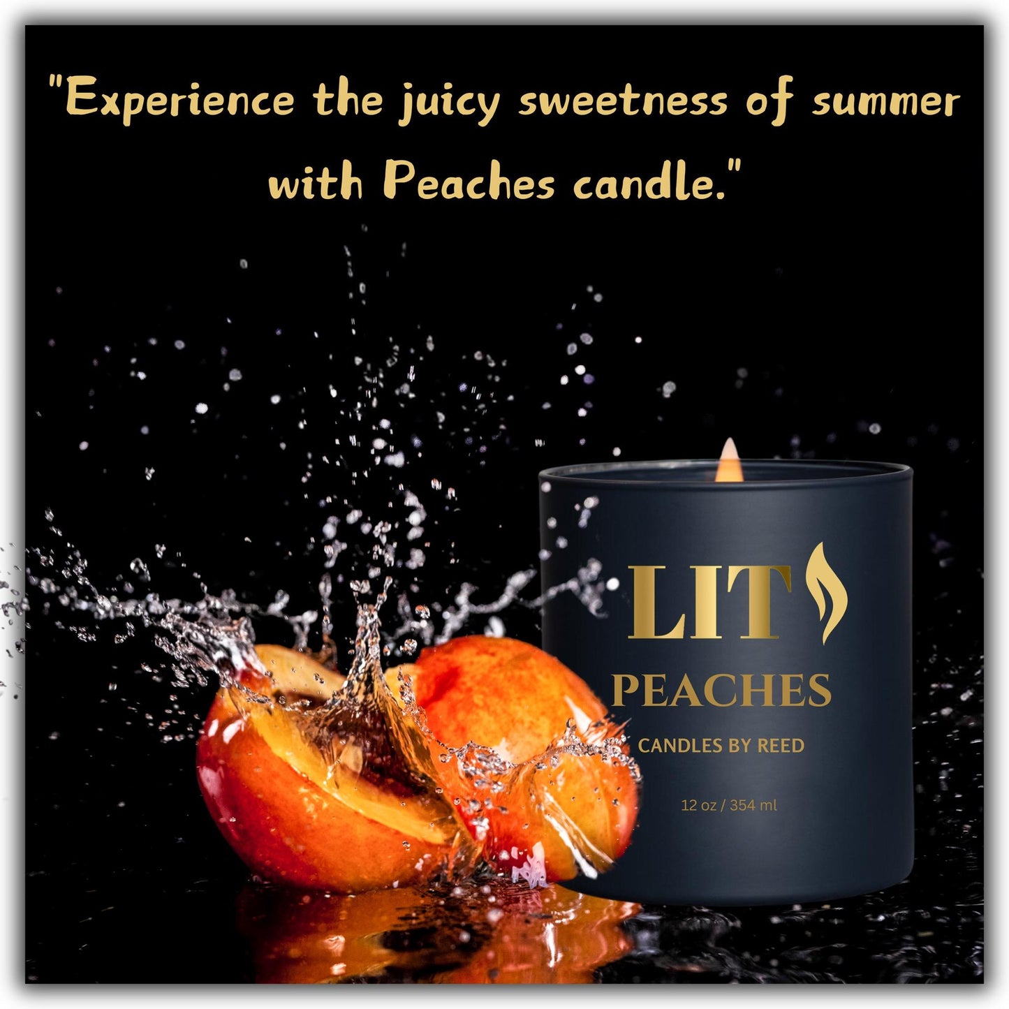 LIT "Peaches" scented Candle by Reed