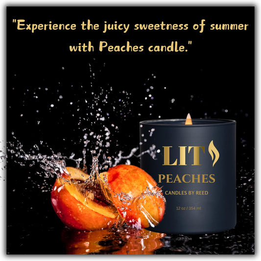 LIT "Peaches" scented Candle by Reed