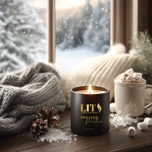 LIT "Sweater Weather" scented Candles by Reed
